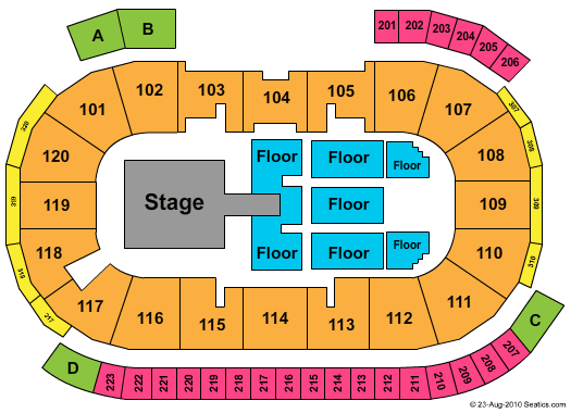 Tribute Communities Centre End Stage Seating Chart